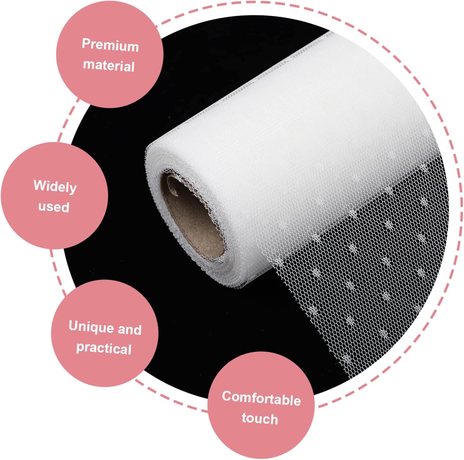 KALLORY 2rolls Floral Packaging Gauze for Bouquets Creative Flower Wrapping Supply Mesh Material for Wedding Decor and Presentation Versatile for