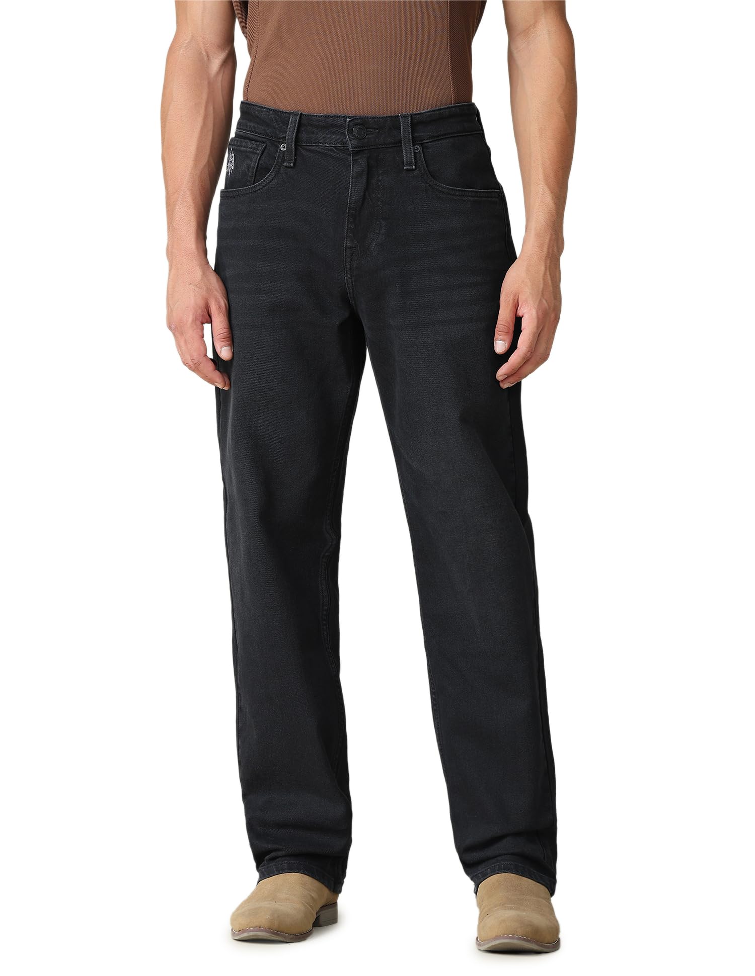 U.S. Polo Assn. Casual Mens Jeans, Full Length, Relaxed Fit Jeans for Men in neutral