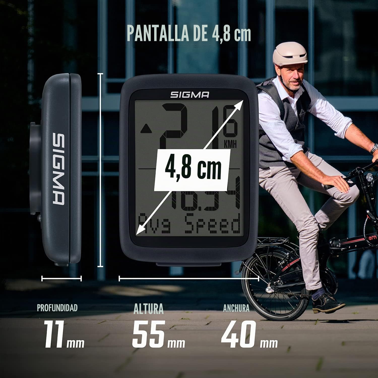 Sigma Sport BC 8.0 Bicycle Computer with Numerous Functions Bike Computer Easy to Use with Large Buttons and Clear Display