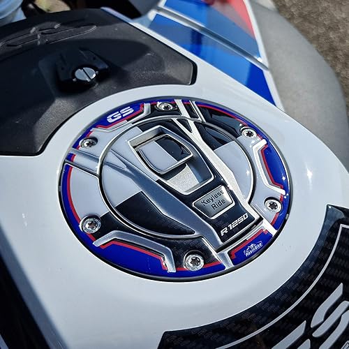Miniatura 4 de Motorcycle 3D Stickers Compatible with BMW R 1250 GS Adventure Rallye 2022. Tank Cap Protection from Impact and Scratches. Resin Stickers - Made in