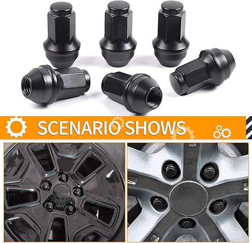 Vista 56 de MIKKUPPA Tuercas de llanta M14x2.0 – Repuesto para ruedas de fábrica Ford F150 Expedition Lincoln Navigator Factory 2003-2014 – 24 tuercas Plateado