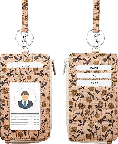 Vista 153 de Boshiho. Funda vertical, de piel, para tarjeta de identificación con cordón resistente., Bolso