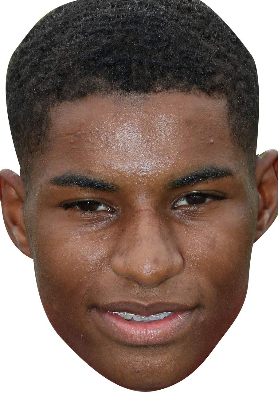FoxyPrinting Marcus Rashford England Football Sensation Celebrity Cardboard Party Face Mask Fancy Dress
