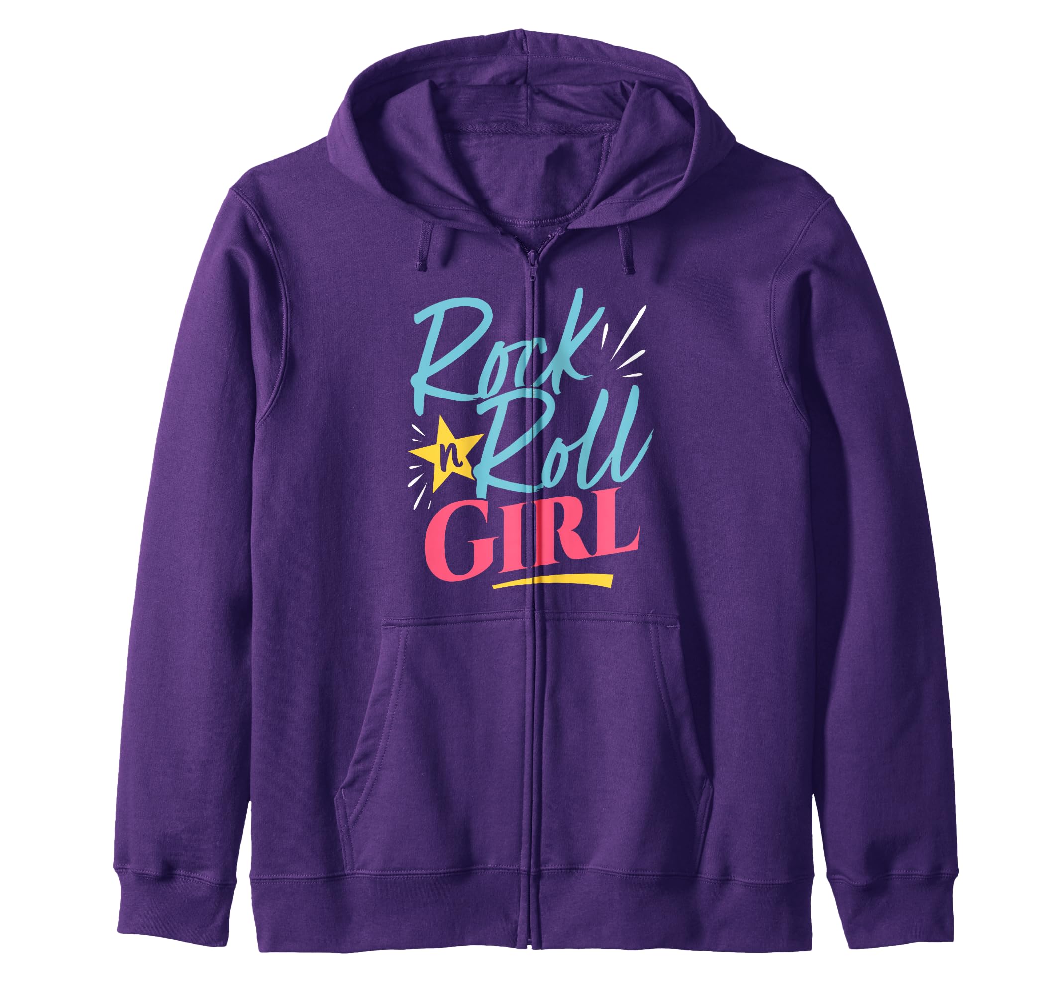 Amazon.com: Rock N Roll Girl Purple Darla Violet Zip Hoodie : Clothing ...
