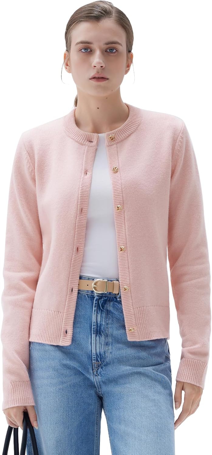 SUUKSESS Women Chunky Cashmere Blend Cardigan Sweaters Trendy Fall Fashion Button Up Long Sleeve Knit Outfits - Image 8