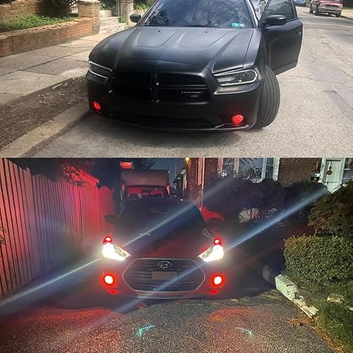 Miniatura 3 de Alla Lighting 3800lm PG13 Base 899 880 Bombillas LED antiniebla, rojo puro Xtreme Super brillante 884 885 887 893 H27 H32 ETI-56 SMD 12V reemplazo