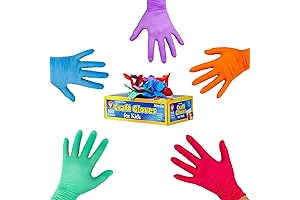 Hygloss Products Craft Gloves for Kids: Affordable Nitrile Latex-Free Hand Protection for Young Artists