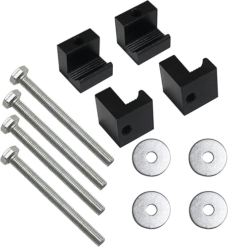 Miniatura 4 de MSCRP Abrazaderas de montaje de aluminio para camioneta caja de herramientas amarre J gancho cruzado caja de herramientas Pickup 4 unids