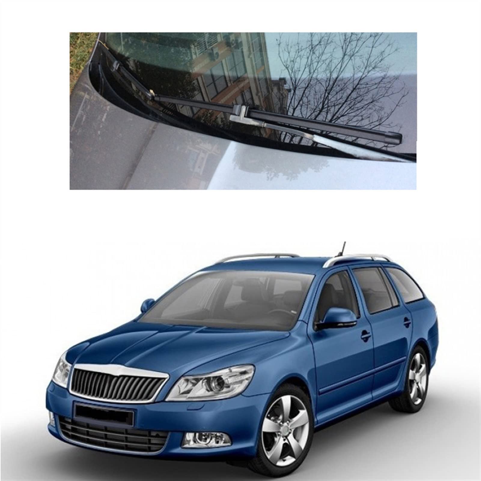Per S&Koda per Octavia 2004-2011 Tergicristallo Anteriore Posteriore Tergicristallo Spazzole Hatchback Parabrezza Parabrezza 24 "+ 19" + 16 "