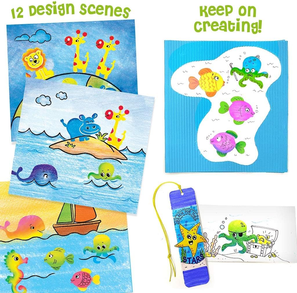 Imagimake Stamp Art Animal Kingdom | Crafts for Kids Ages 3-5 | Stamps with Easy Blending Pens | Arts and Crafts for Kids Ages 3-5 | Gifts for Toddlers | Gifts for Girls & Boys 3, 4, 5 Years