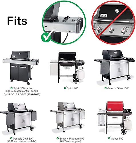 Miniatura 7 de LS'BABQ Barras aromatizantes de acero inoxidable de 22.5 pulgadas para Weber 7537, Genesis Silver B y C, Spirit 700, Gold B y C, y Weber 900, 18 GA,