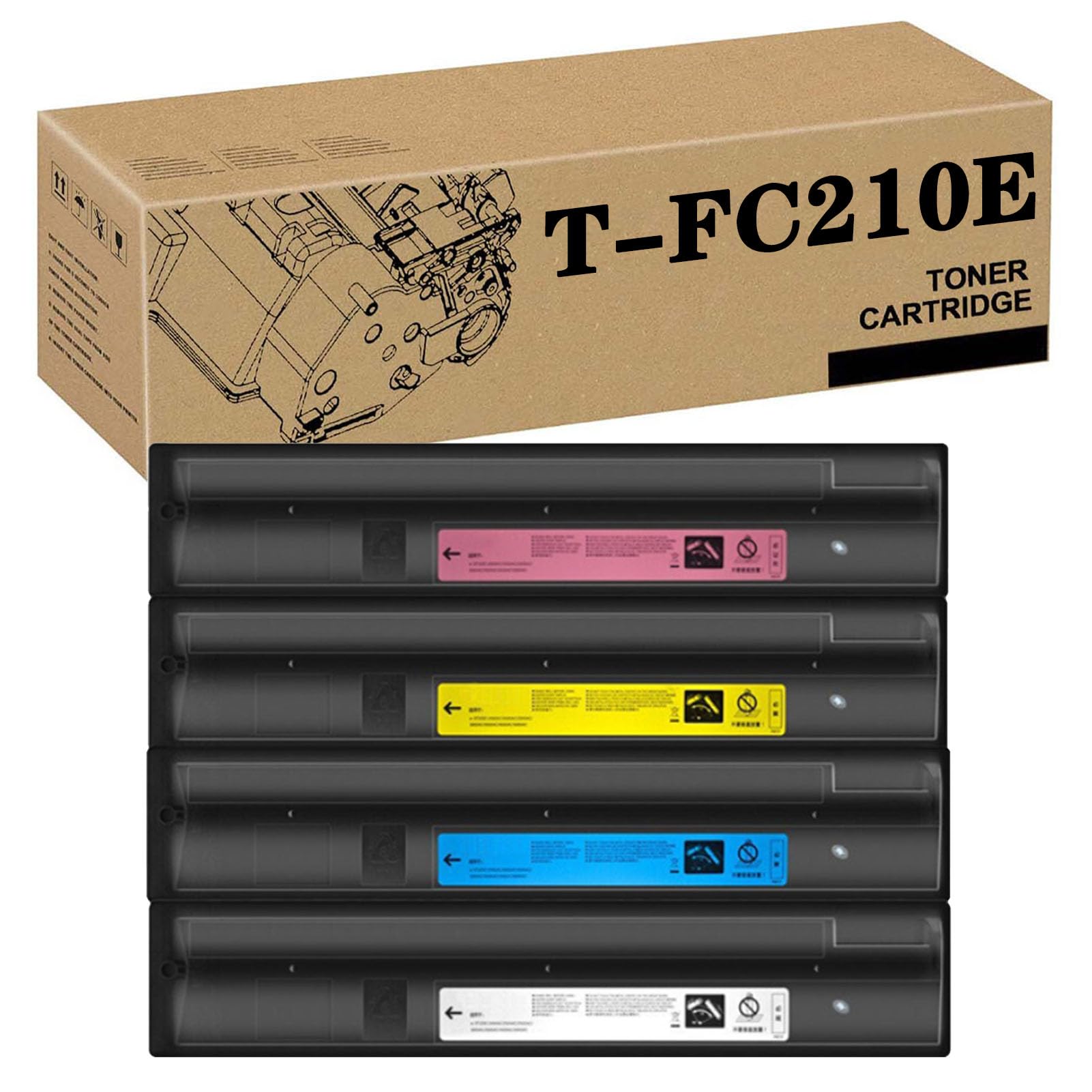 PuCio T-FC210E-K T-FC210E-M T-FC210E-Y T-FC210E-C Toner Cartuccia Ad Alta capacità Compatibile per Toshiba 2010ac 2510AC 4color
