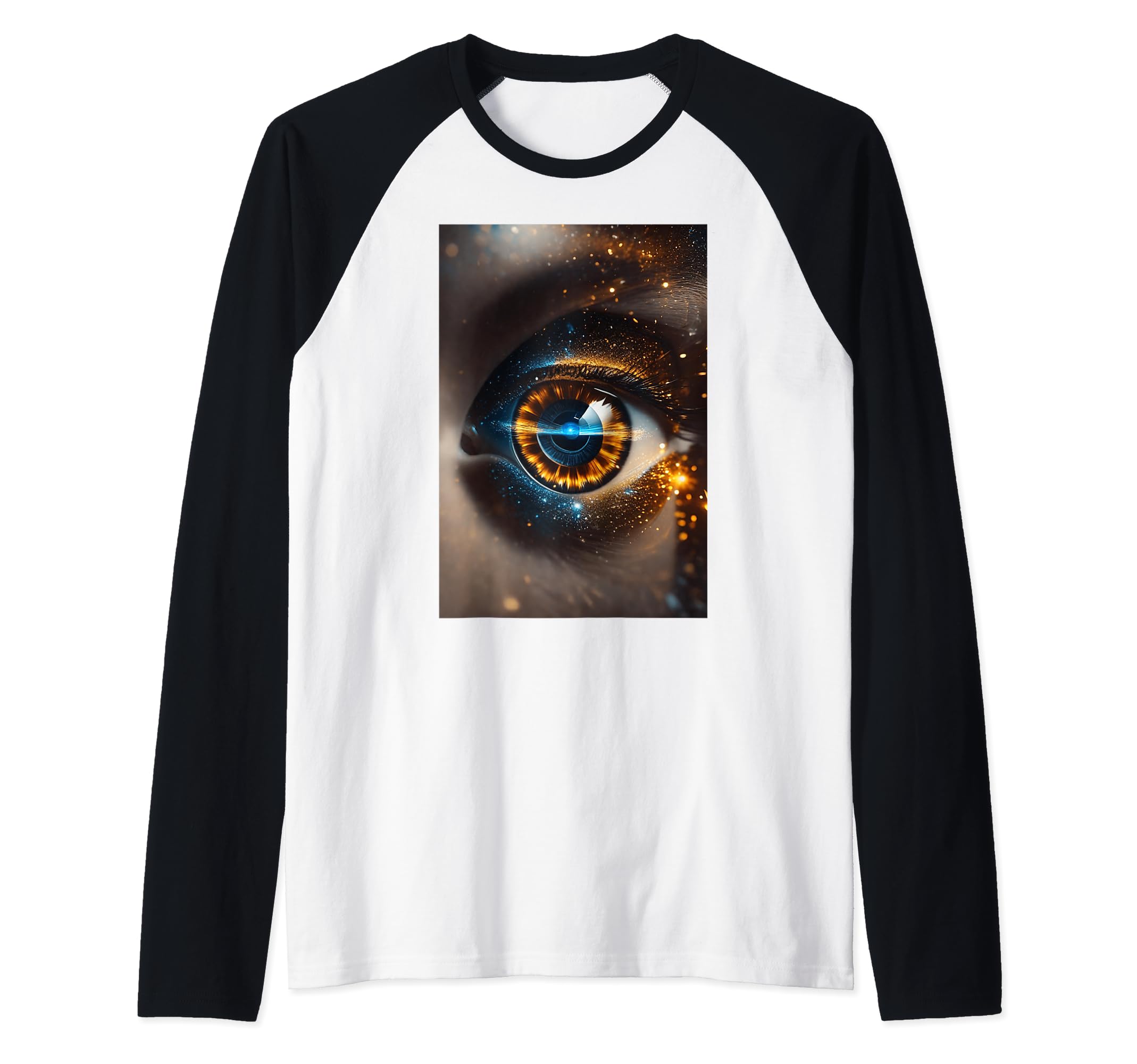 Cosmic Visitations - Watching Eye Surreal GraphicsCosmic Distant Space Trippy Spacedust Interstellar Alien Raglan Baseball Tee