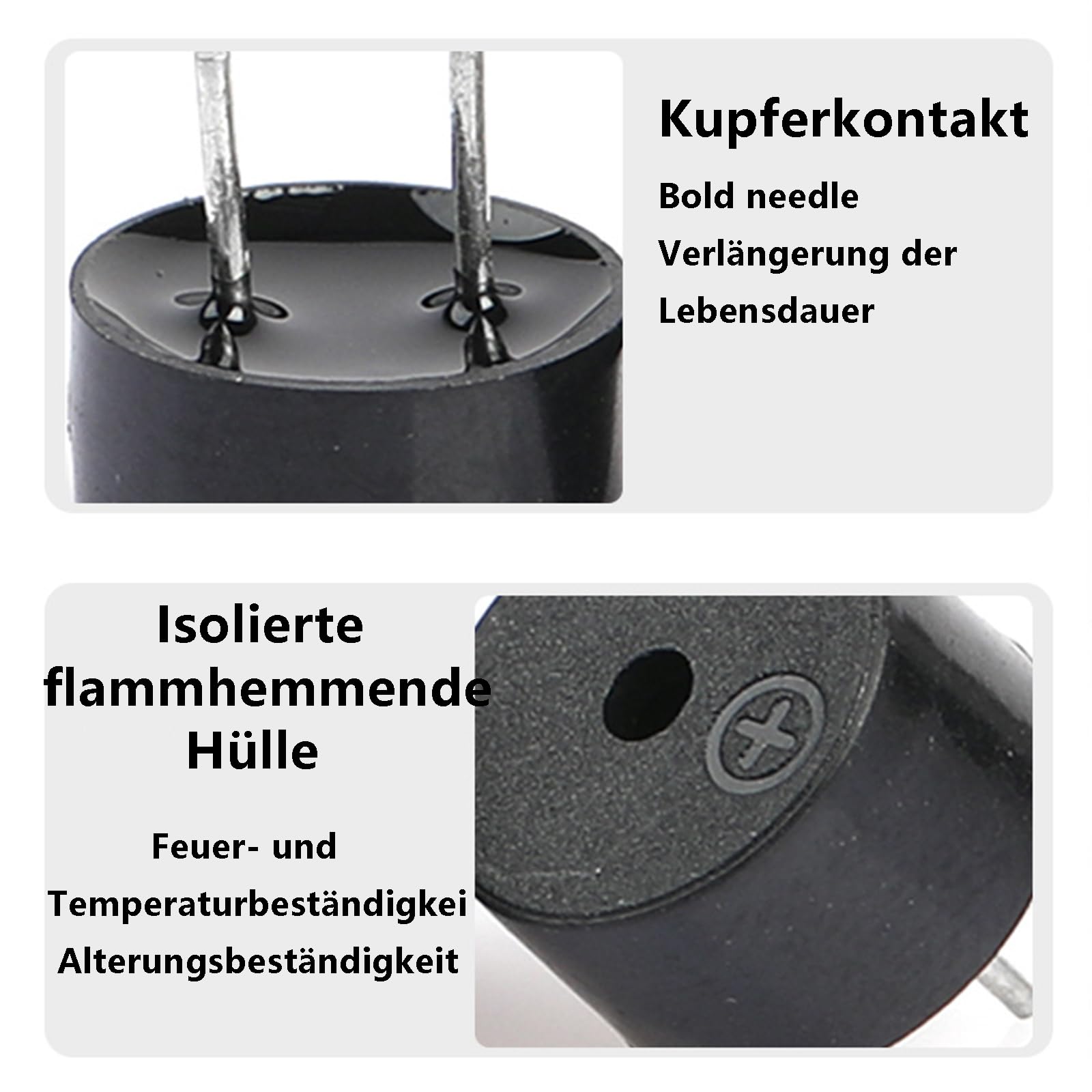 20 szt. 3 V Active Piezo Buzzer Alarm Czujnik, elektromagnetyczny beeper, aktywny alarm piezoelektryczny, do alarmu sygnałowego, 9 x 6 mm/9 x 5,5 mm