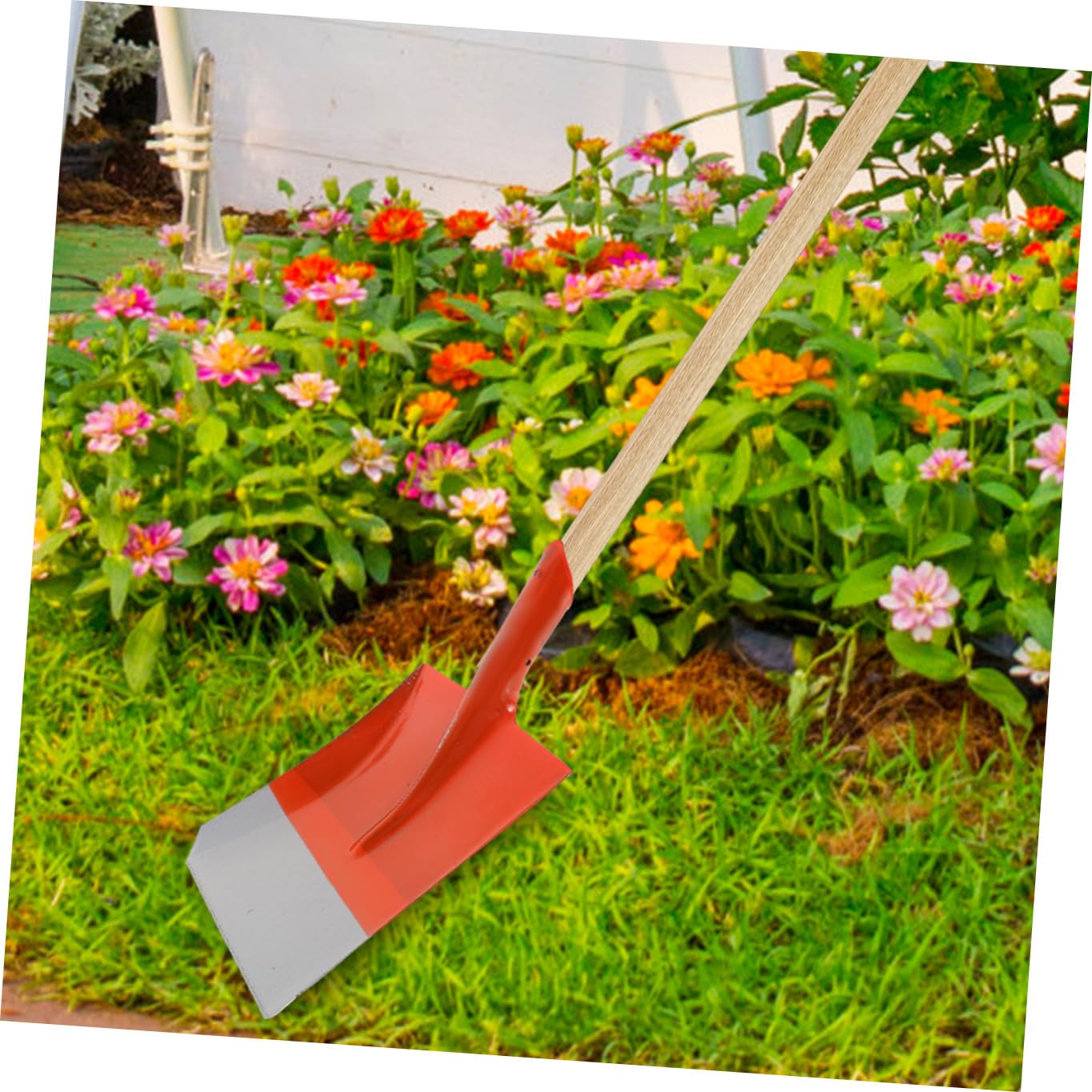 Pala da Giardinaggio in Acciaio al Carbonio, Rossa, Leggera