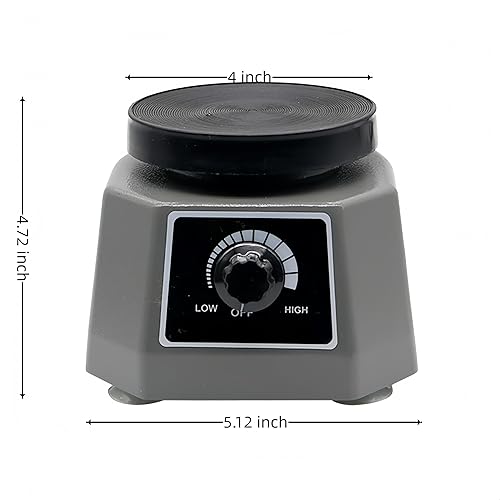 Miniatura 8 de Vibrador de laboratorio, Placa vibratoria redonda pequeña de 4 ", Oscilador de yeso de 100 W, Mezcladora de yeso de velocidad ajustable, para