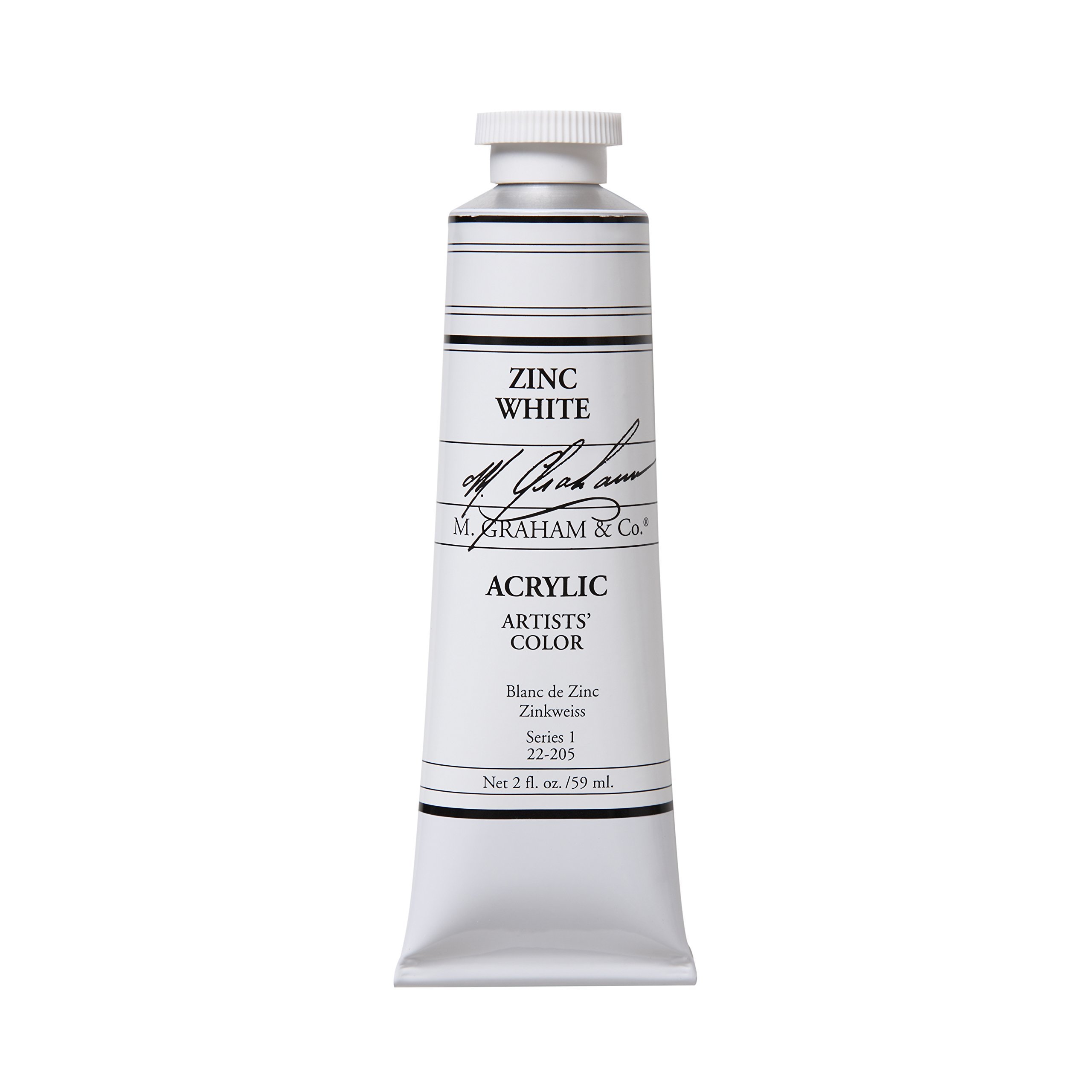 M. Graham & Co. 2-Ounce Tube Acrylic Paint, Zinc White