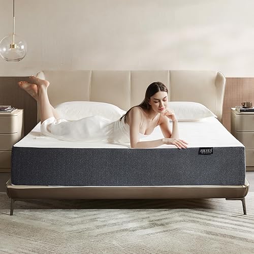 Ablyea King Mattress 10 Inch Gel Memory Foam Mattress in a Box - CertiPUR-US Certified/Pressure Relief/Medium Firm King Size Bed Mattresses