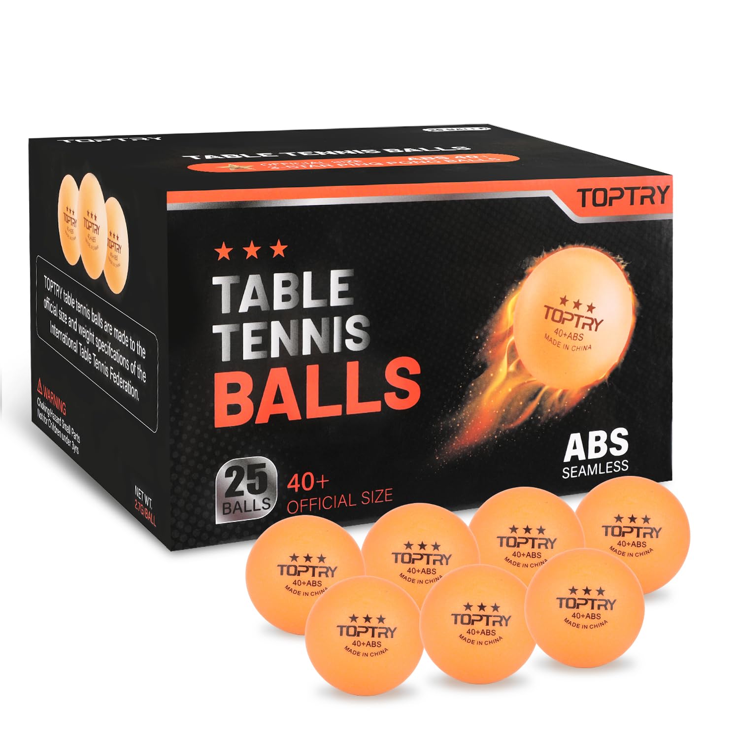 Ping Pong Balls,High-Performance Yellow 3-Star 40+ ABS Table Tennis Balls,Good Spin and Bounce Training Ping Pong for Beginners and Professional