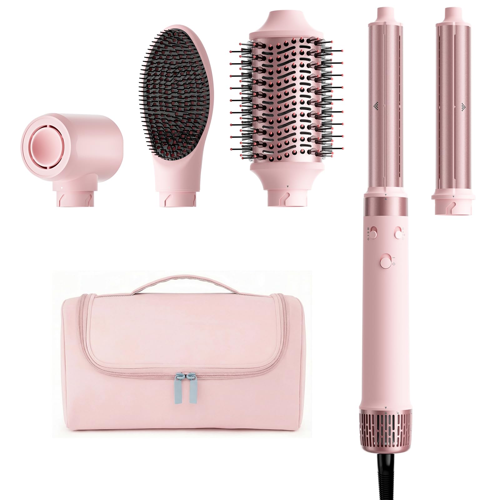 MESCOMB 5-in-1 Dual Voltage Hair Dryer Brush for Travel