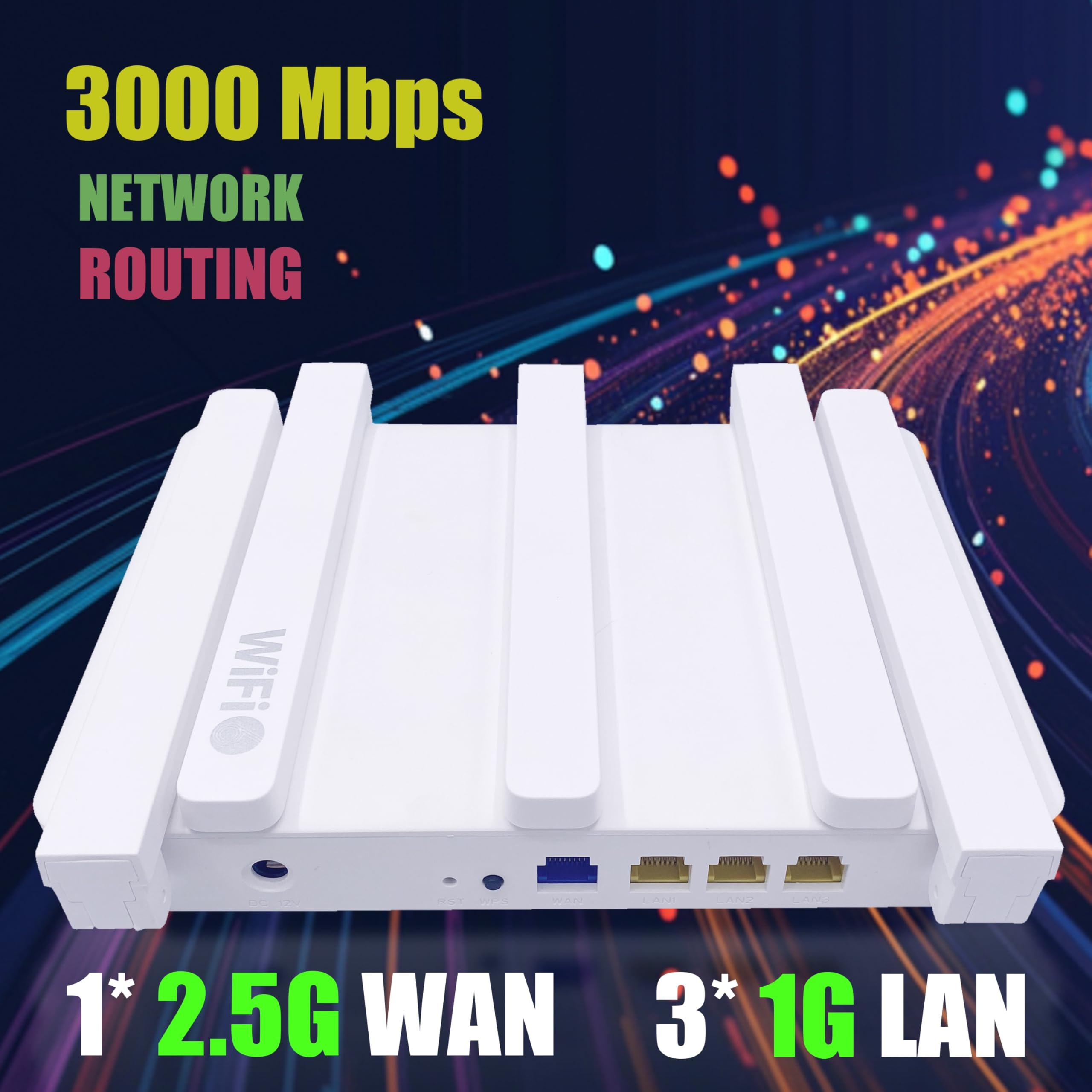 Elfcam® - Sistema Mesh Router WiFi 6 (AX3000), Ethernet Port WAN 2,5Gb RJ45, Dual Band WiFi 6 Mesh Router, fino a 3000 Mbps, ideale per allungare il tuo Freebox Ultra e Orange Livebox 6
