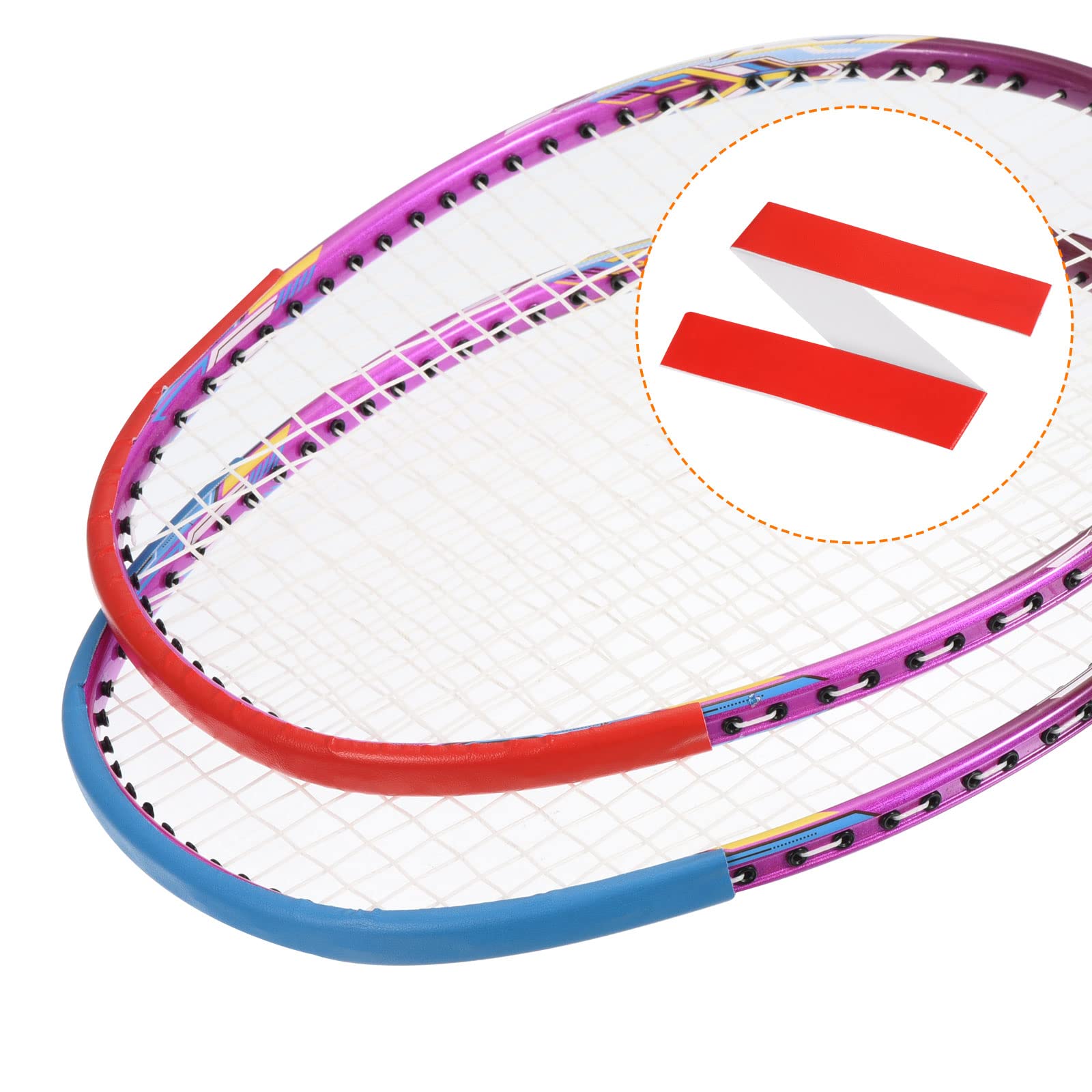 White Racket Frame Protector Racquet Frame Protection Badminton Racket Head Protector Tape - 5M PU ...