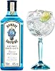 Bombay Sapphire Gin Cocktail Gift Set, Including Bombay Sapphire Premium Distilled London Dry Gin, 40% ABV, 70cl 700 ml & Balloon Gin Glass