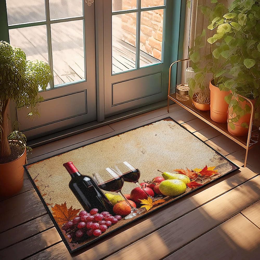 Tapis de porte intérieur 65x90 paillasson extérieur feuilles d'automne