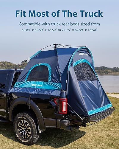 Miniatura 4 de Golabs Truck Bed Tent for 5-6 Ft Bed, 8-Minute Easy Setup by Pre-Assembled Design, Waterproof PU2000mm, 2-Person Portable with Extra Rainfly Cover