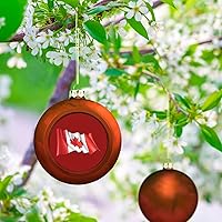 Vista 6 de Bolas de Navidad con bandera de Canadá, adornos para árbol de Navidad, adornos para colgar en la decoración de fiestas