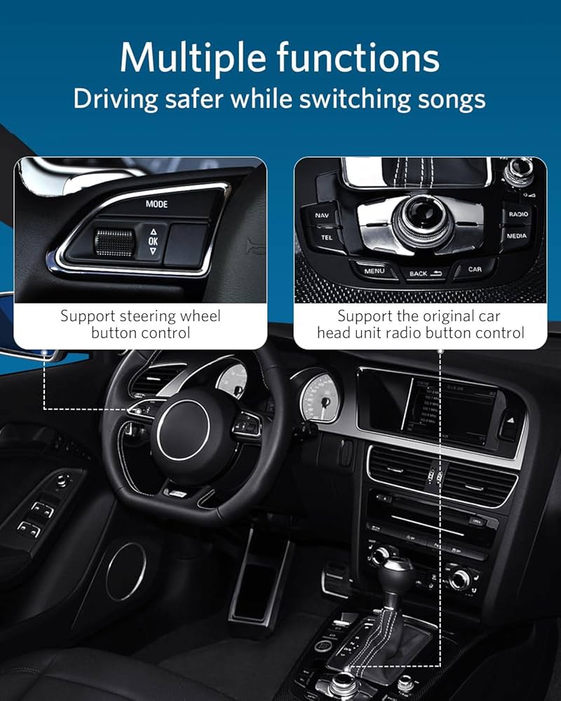 INVERY Airdual Bluetooth 5.0 aptX-HD Adapter for 2004-2009