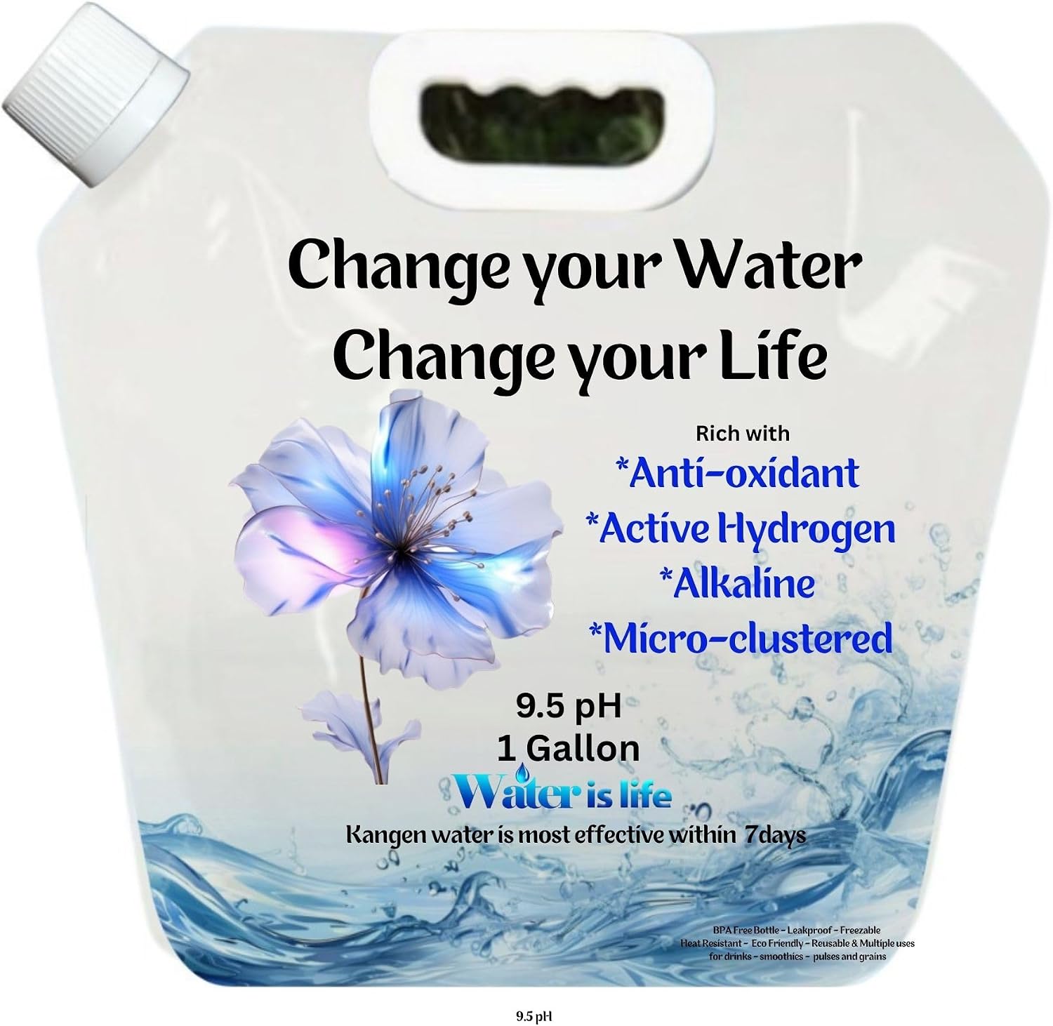 Collapsible Water Bag | BPA-Free Food Grade Plastic | Leakproof, Foldable, Freezable Water Jug for Camping, Hiking, Backpacking & Emergency Use (5, 3 liters)