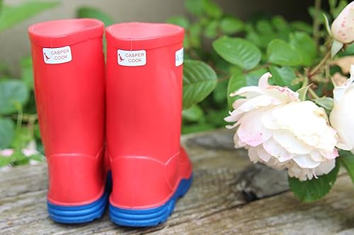 Miniatura 4 de Stick 'n Wash etiquetas adhesivas con nombre para ropa, sin costura, sin planchado.