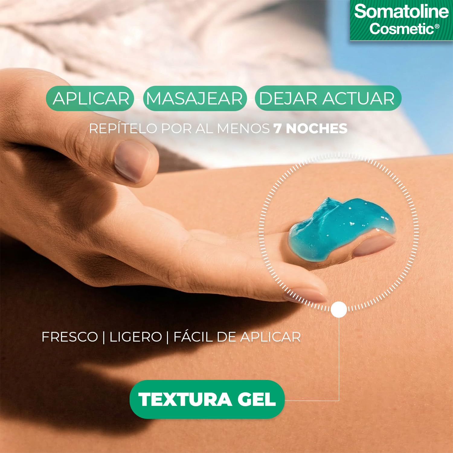 Somatoline Cosmetic Reductor 7 Noches Gel Fresco 400 ml | Tratamiento Reductor Corporal y Drenante | Ayuda a Reducir la Apariencia de Grasa Localizada y Celulitis | Abdomen, Cintura, Piernas y Muslos | Reductor 7 Noches
