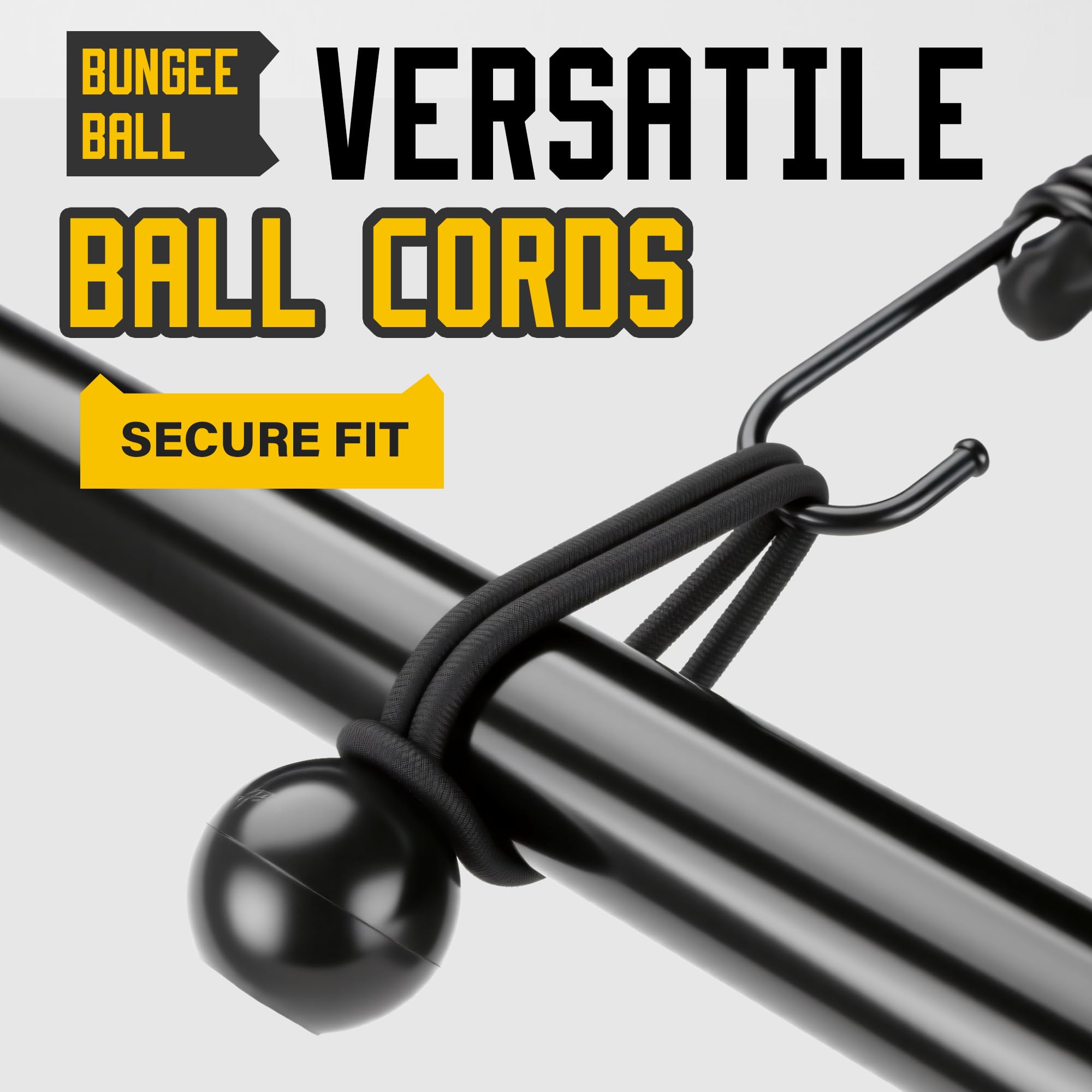 Rugtol Bungee Cords with Hooks, Upgrade 30pcs Assortment Outdoor with 60 80 120 cm Adjustable Bungee Cords, 25cm J Hooks Cord - Image 3