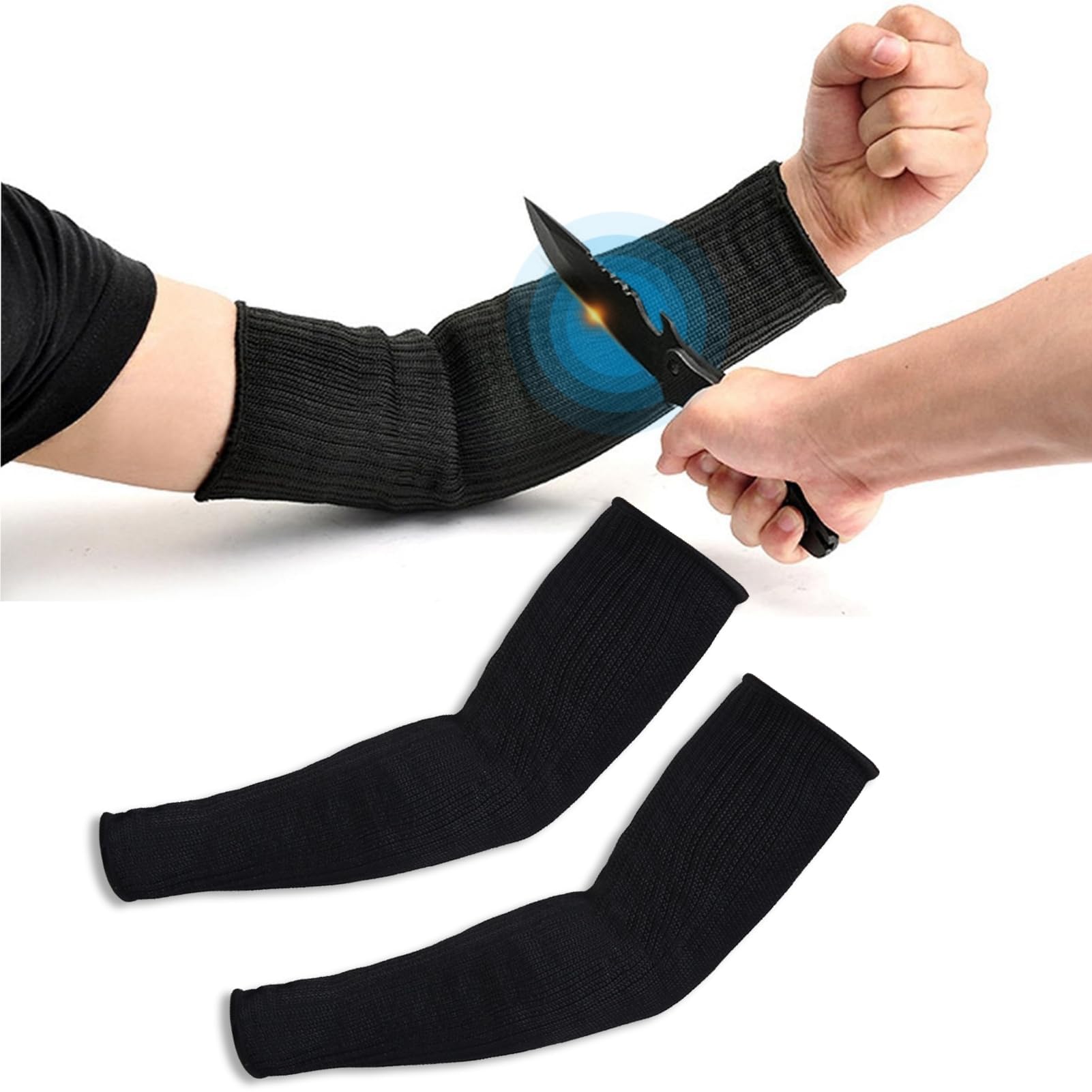 38cm/15po Manchon de Protection pour Bras, Gants Longs Anti-abrasion Anti-rayures et Anti-morsures Protège-bras Résistant aux Coupures pour Hommes et Femmes Travaux de Jardinage