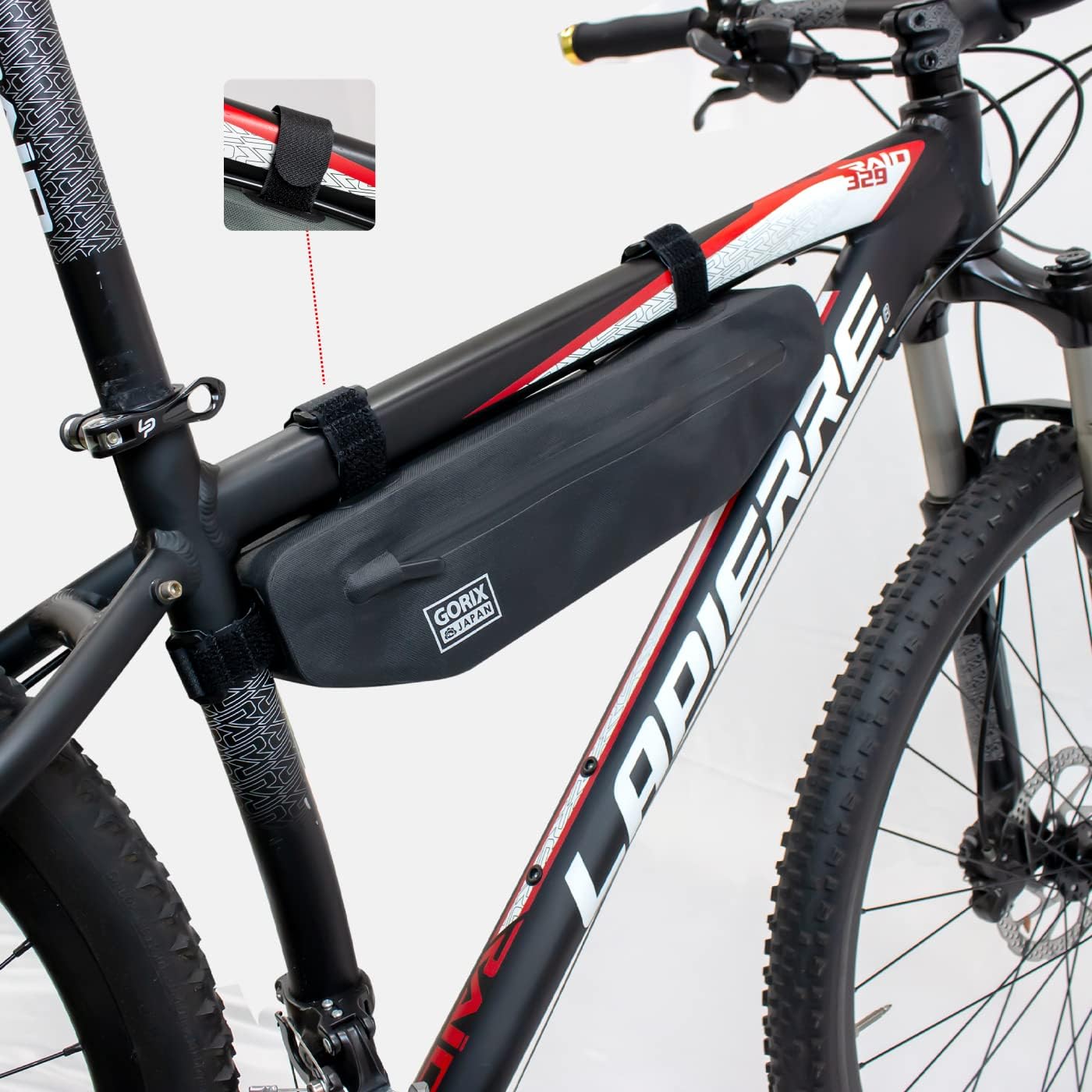 GORIX Bike Triangle Bag Frame Bag Top Tube Bag Waterproof 1.5L Cycling Road Mountain Bicycle (GX-FB27) (Gray)