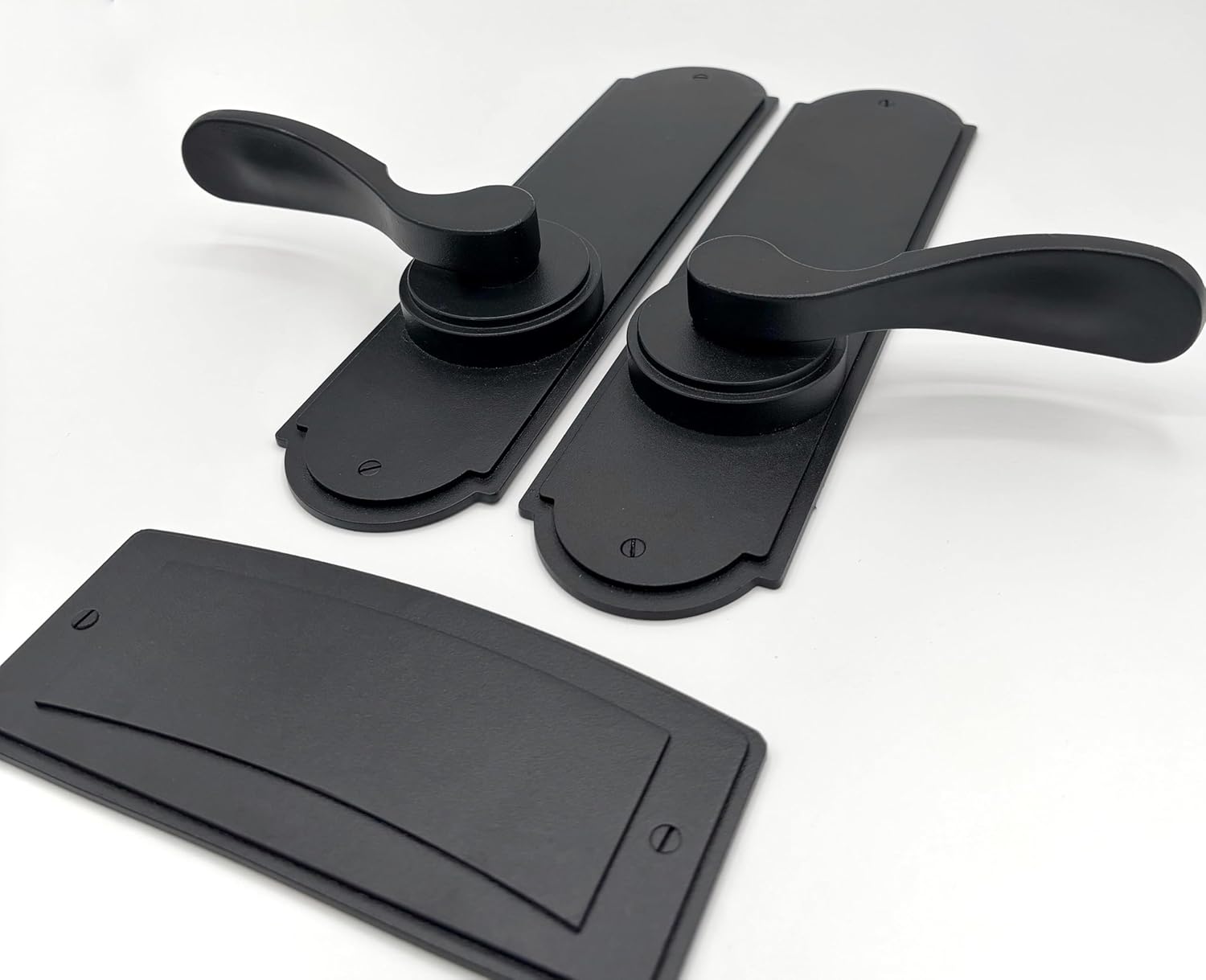 Updated and Stylish Garage Door Decorative Hardware and Handles Accents | Stand Out with Metal and Magnetic Hardware - Matte Black Color, Handle Set (3 Pieces)