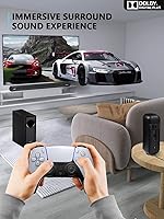 Vista 5 de Barra de sonido de 5.1 canales con audio Dolby, barras de sonido para TV, subwoofer inalámbrico y altavoz trasero, Dolby Digital Plus, Bluetooth