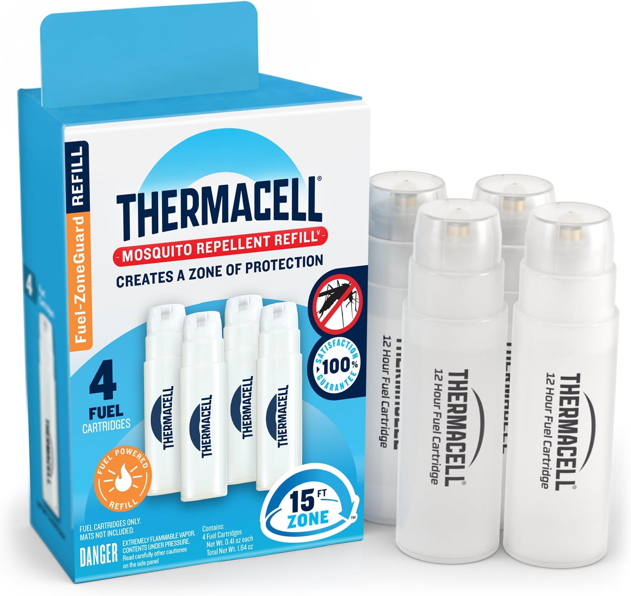 Thermacell Mosquito Repellent Refills; Compatible with Any Fuel-Powered Thermacell Repeller; Highly Effective, Long Lasting, No Spray or Mess; 15 Foot Zone of Mosquito Protection