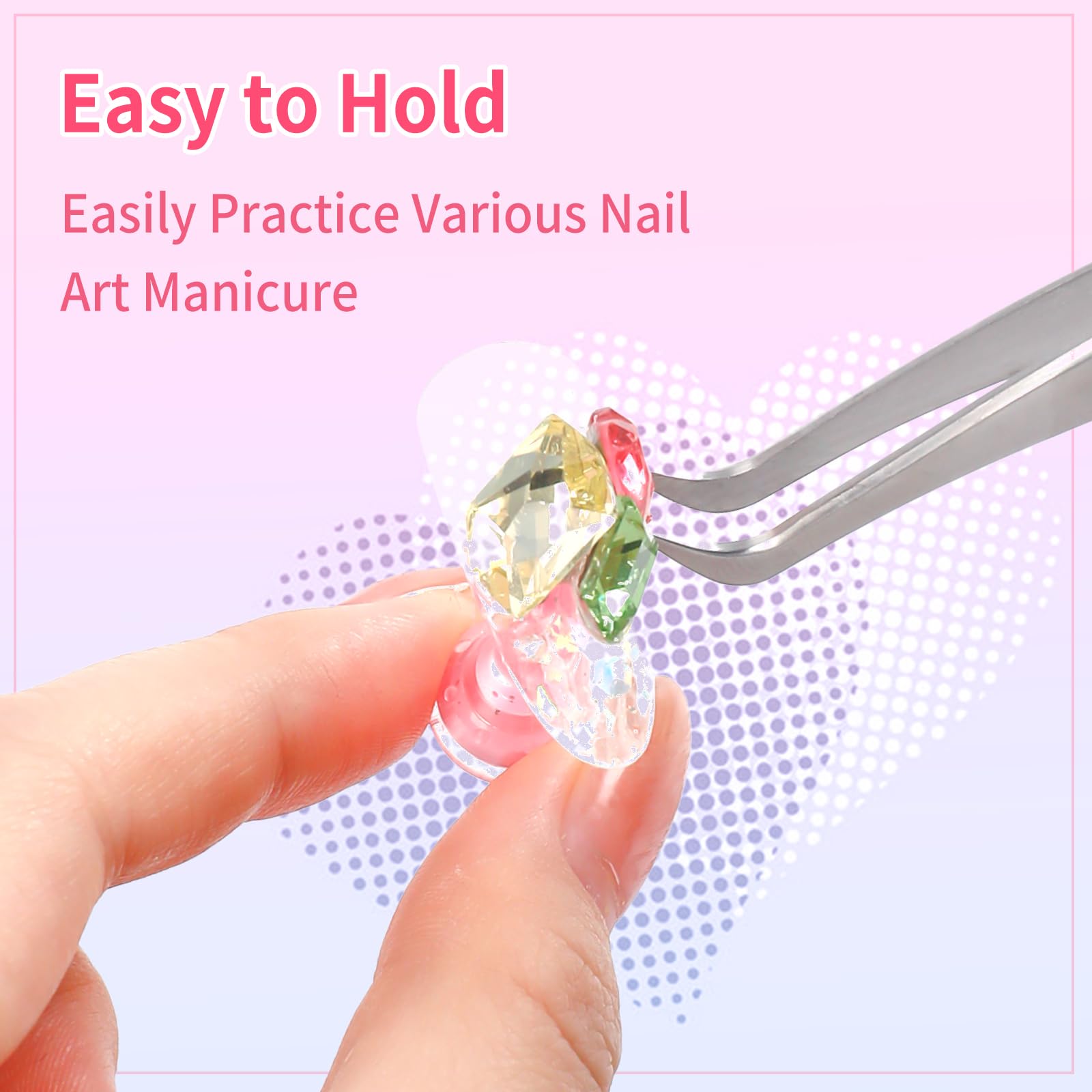 ASTONFOG Nagelhalter-Set Mit Magnetbasis – Herz-Design, Inkl. 5 Halter & 200 Stück Klebemasse