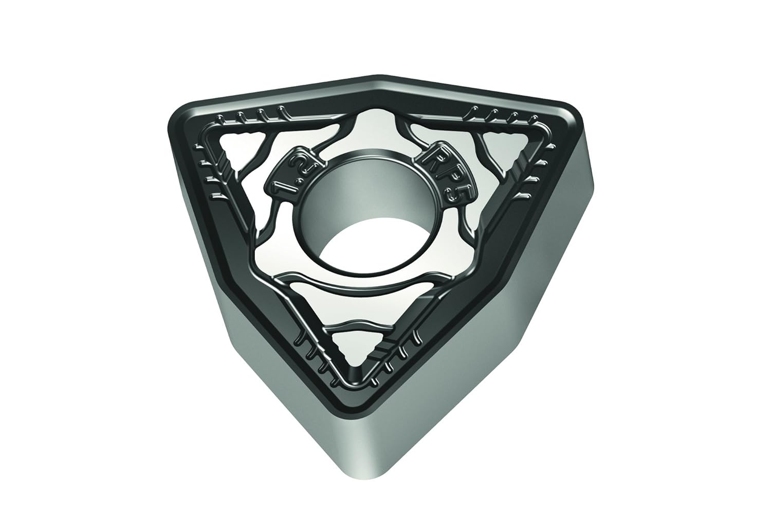 WNMG080412-RP5 WPP10S Carbide Tiger-Tec Negative Indexable Turning Insert, 0.047" Corner Radius, 0.500" IC, 0.187" Thick, 0.039" - 0.236" Depth of Cut (Pack of 10)