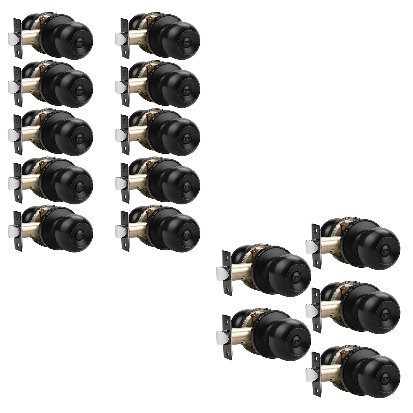 Probrico Satin Nickel Door Knobs - 5 Pack -18