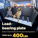 Extendeur de siège arrière convertible pour chiens, 400lbs Couverture de siège de voiture pour chien de fond dur pour siège arrière, housse de siège arrière étanche pour chiens de hammam SUV Camion antidérapant Pet Seat Cover Noir M