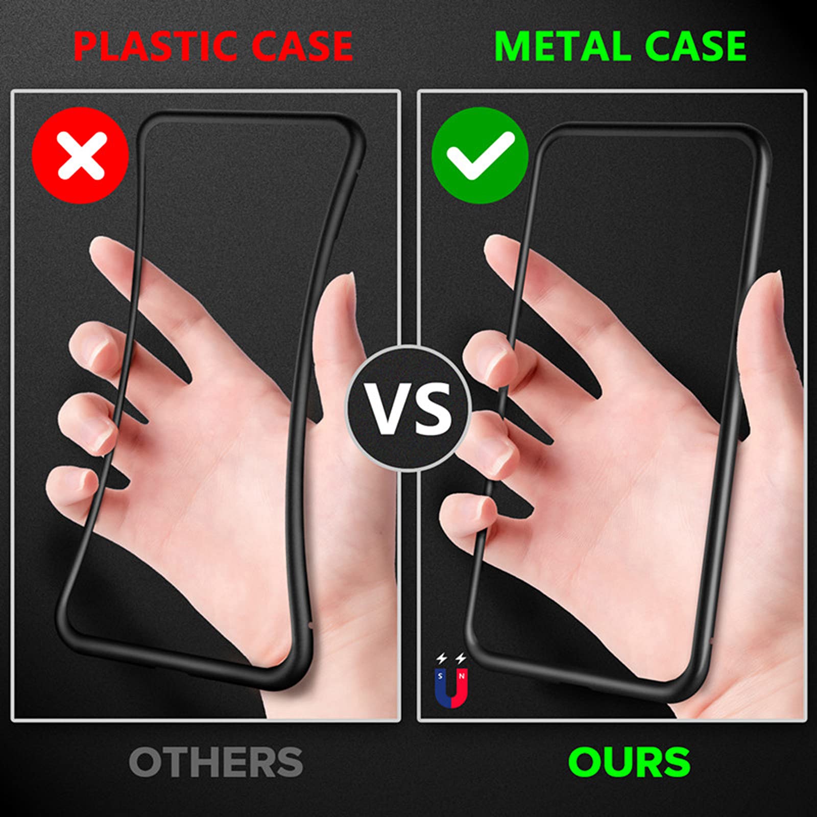 Custodia per iPhone 13 Cover Adsorbimento Magnetica Metal Case 360