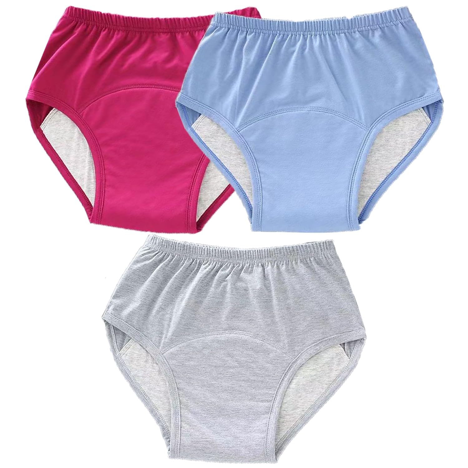 BLUEZY 2/3/4/5 Piezas Adult Cloth Diaper Washable Reusable Cotton Elderly Incontinence Underwear Pants Sujeta Pañal Impermeable Pañal Grande Para Adultos Interior Para Incontinencia