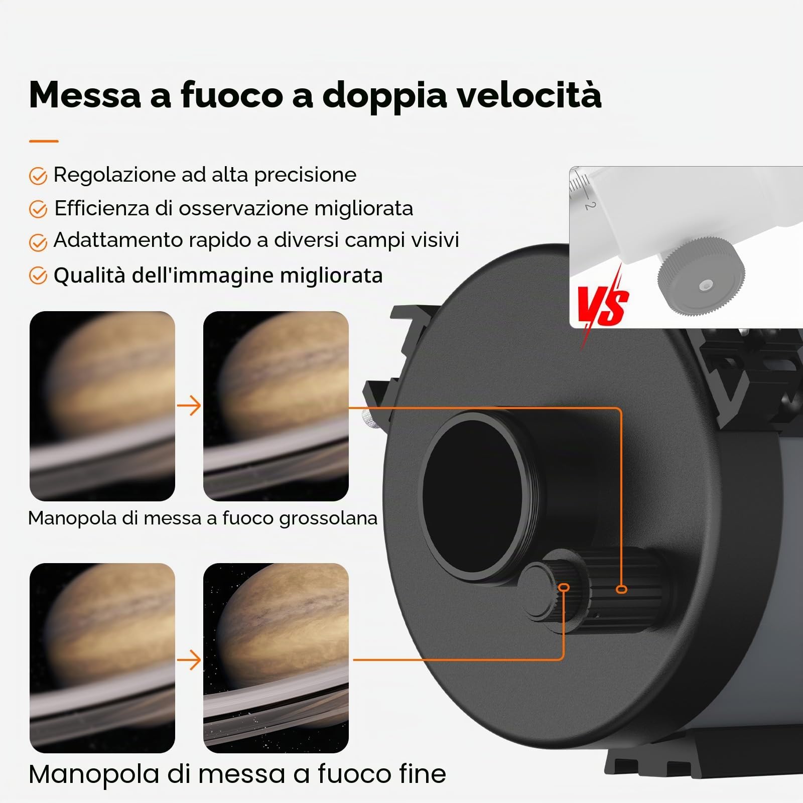 Svbony MK127 Telescopio Astronomico Professionale, Apertura da 127 mm f/11.8 Maksutov Cassegrain Telescopio, OTA con Messa a Fuoco a Doppia Velocità per Astronomia Visiva Efotografia Planetaria