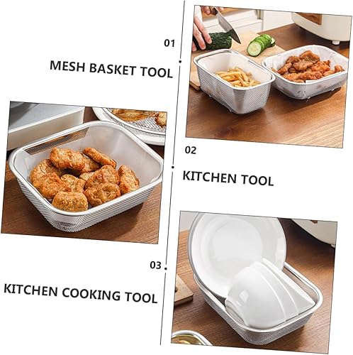 Miniatura 3 de NOLITOY Cesta para freidora profunda, 1 cesta sin papas fritas, cestas de comida para freír pavo, cesta para freír alimentos fritos, mini colador de