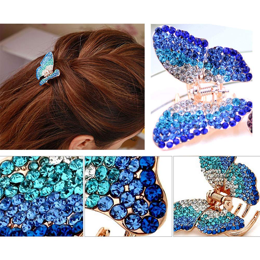 Amazon.com : 1 Piece Crystal Rhinestones Butterfly Hair Claw 