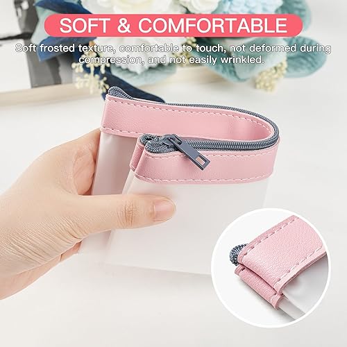 Miniatura 4 de JUTOROSY Paquete de 3 estuches para lápices con cremallera, bolsa multifuncional transparente para bolígrafos, bolsa organizadora de artículos de